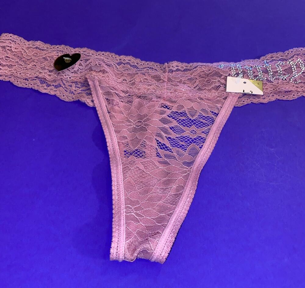 JUICY COUTURE PINK LACE THONG /SIZE LARGE